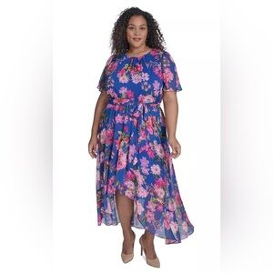 Jessica Howard Vibrant Floral High Low Dress